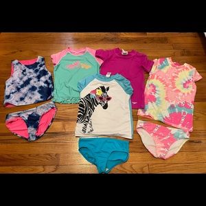 Girls Swim Bundle - Size Medium - 7/8